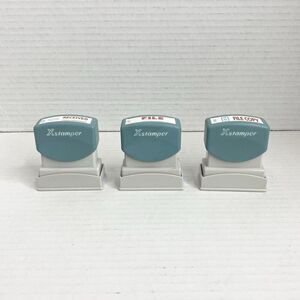 Xstamper Pre-Inked Stamp Lot of 3 Message Stamps Received, File, File Copy